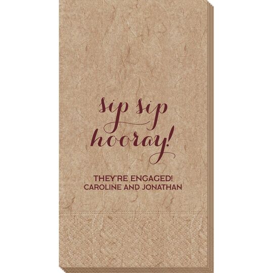 Elegant Sip Sip Hooray Bali Guest Towels