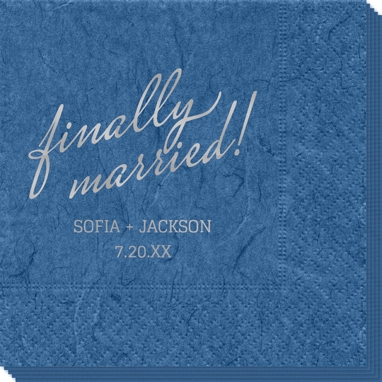 Expressive Script Finally Married Bali Napkins