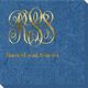 Large Script Monogram with Text Bali Napkins Image 1 of 3
