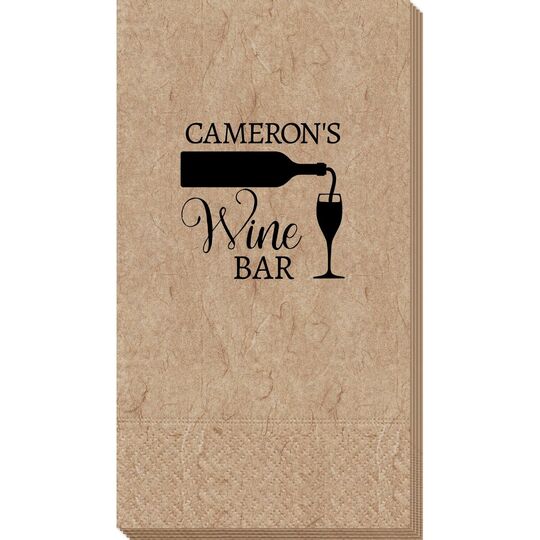 Pouring Wine Glass Bali Guest Towels