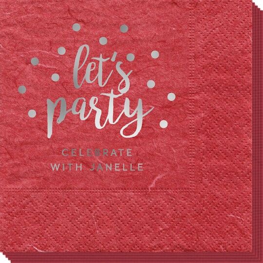 Confetti Dots Let's Party Bali Napkins