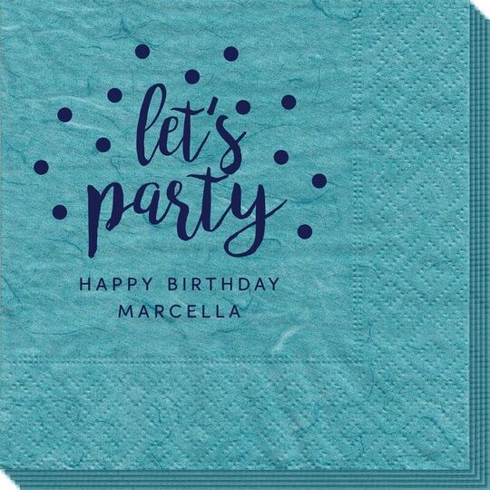 Confetti Dots Let's Party Bali Napkins