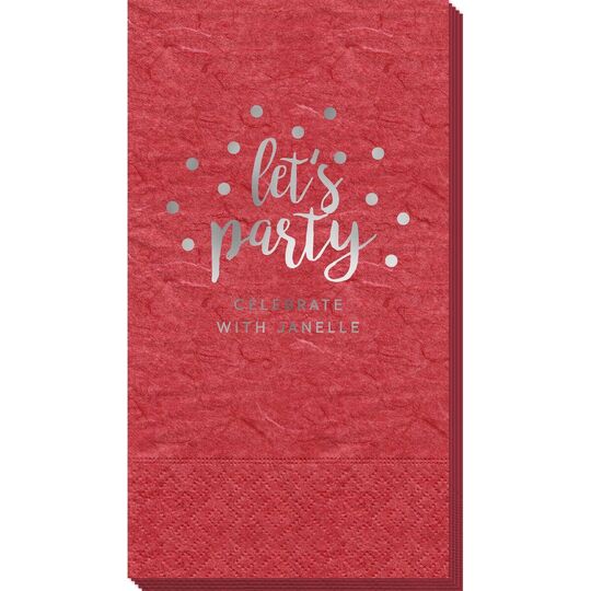 Confetti Dots Let's Party Bali Guest Towels