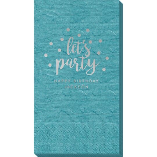 Confetti Dots Let's Party Bali Guest Towels