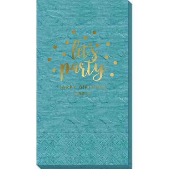 Confetti Dots Let's Party Bali Guest Towels