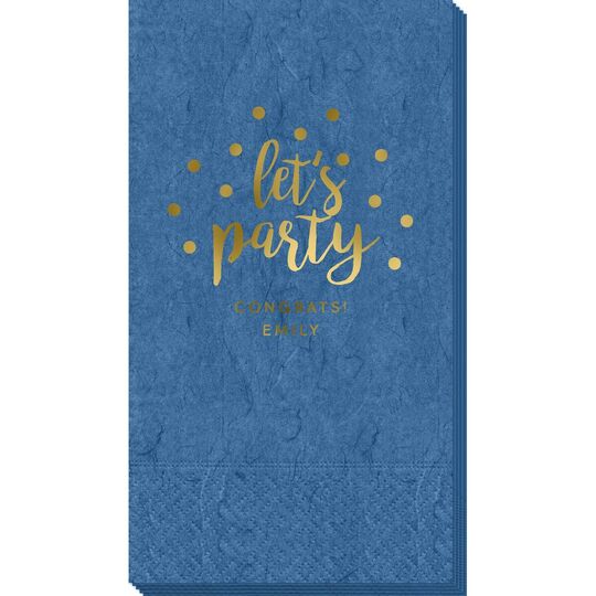 Confetti Dots Let's Party Bali Guest Towels