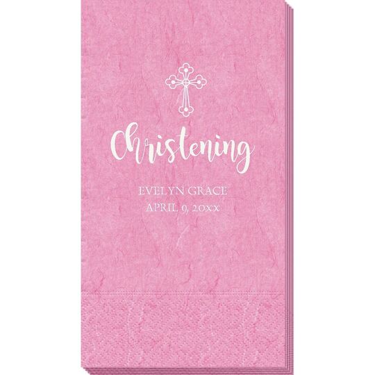 Ornate Celtic Cross Bali Guest Towels