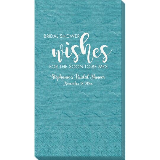 Bridal Shower Wishes Bali Guest Towels