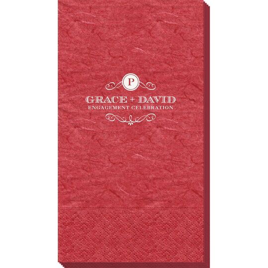 Initial Scroll Bali Guest Towels