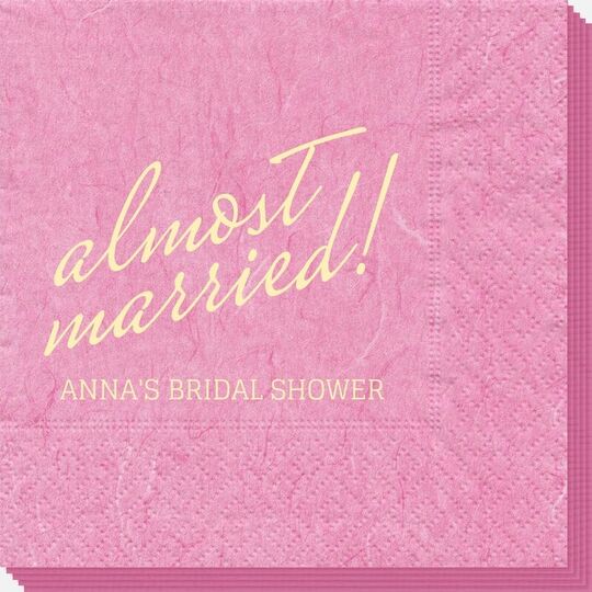 Expressive Script Almost Married Bali Napkins