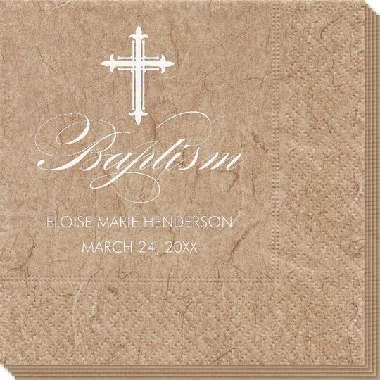 Fleur De Lis Cross Bali Napkins