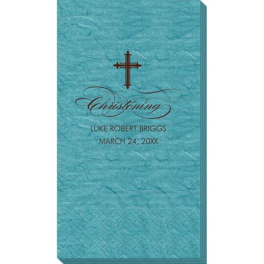 Fleur De Lis Cross Bali Guest Towels