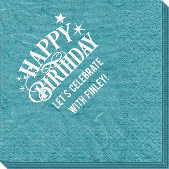 Happy Birthday with Stars Bali Napkins