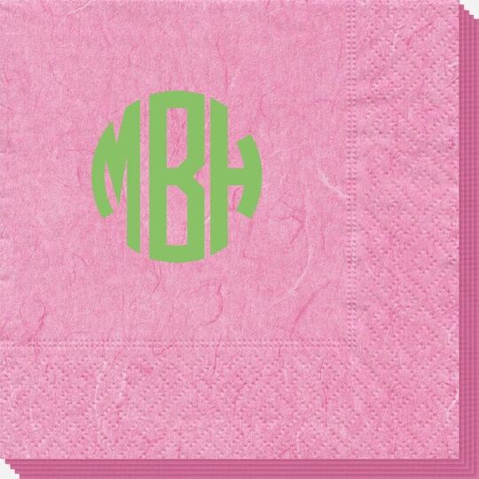 Rounded Monogram Bali Napkins