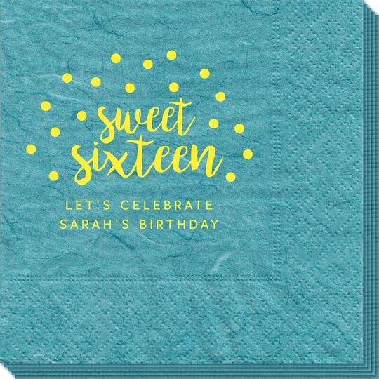 Confetti Dots Sweet Sixteen Bali Napkins
