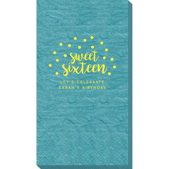 Confetti Dots Sweet Sixteen Bali Guest Towels