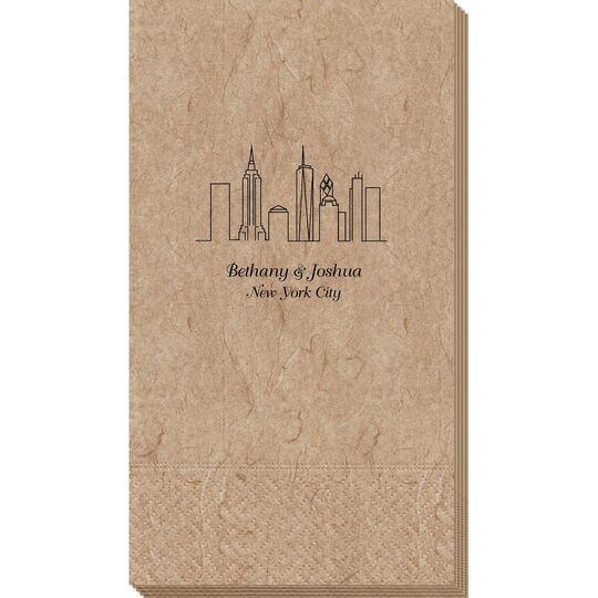 New York City Skyline Bali Guest Towels