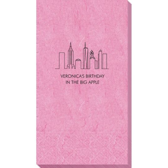 New York City Skyline Bali Guest Towels