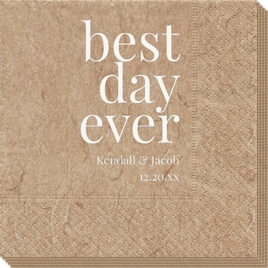 Best Day Ever Big Word Bali Napkins