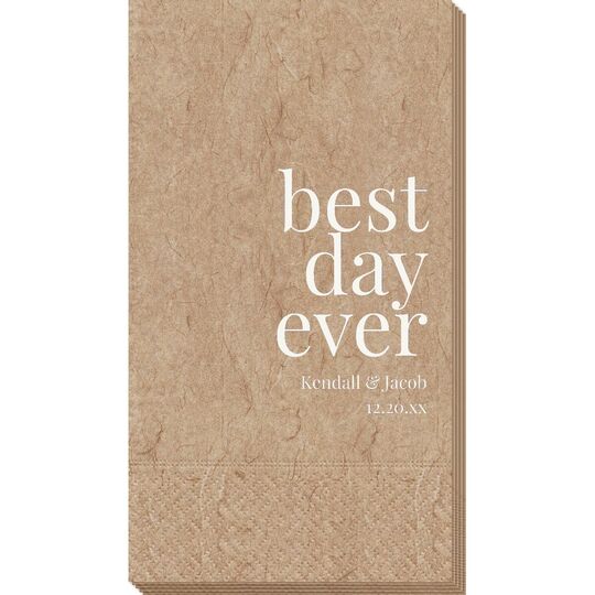 Best Day Ever Big Word Bali Guest Towels