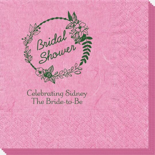 Bridal Shower Wreath Bali Napkins