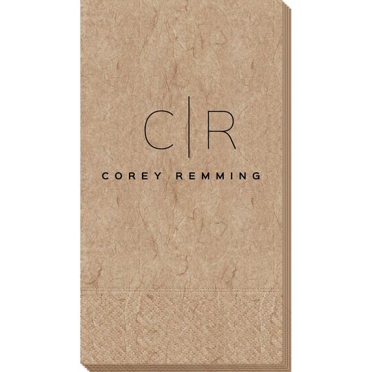 Duogram Initials Bali Guest Towels