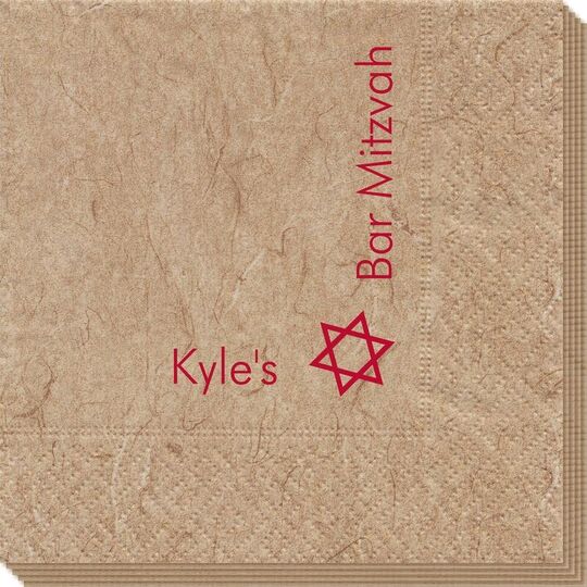 Corner Text with Star of David Design Bali Napkins