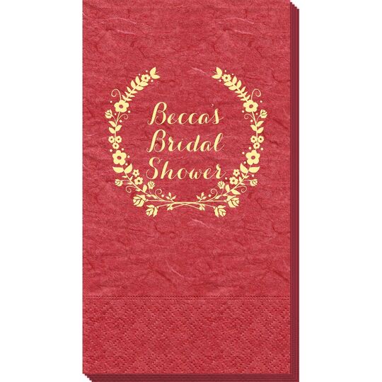 Floral Laurel Wreath Bali Guest Towels