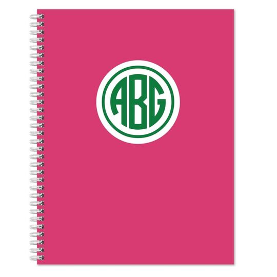 Circle Monogram Spiral Notebook