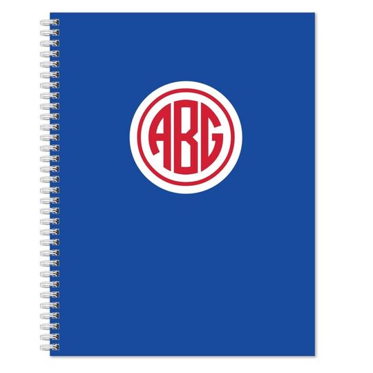 Circle Monogram Spiral Notebook