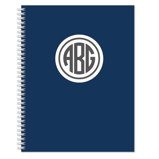 Circle Monogram Spiral Notebook