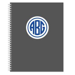 Circle Monogram Spiral Notebook