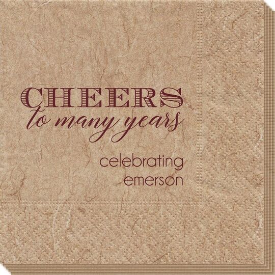 Cheers To Many Years Bali Napkins
