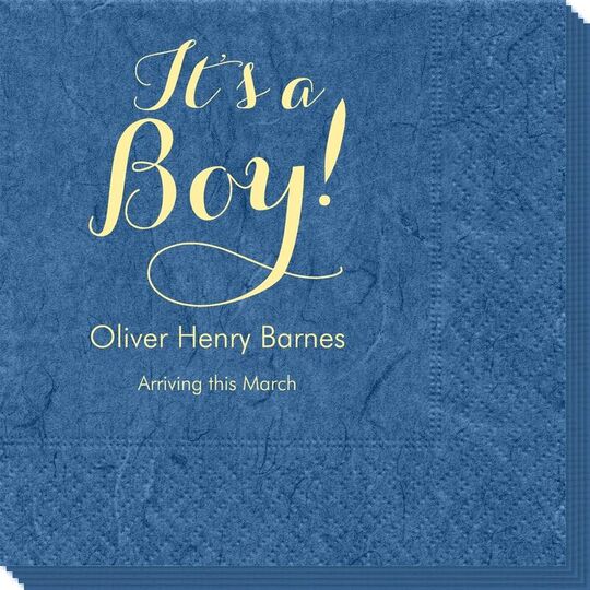 Elegant It's A Boy Bali Napkins