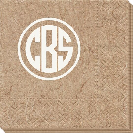 Framed Rounded Monogram Bali Napkins