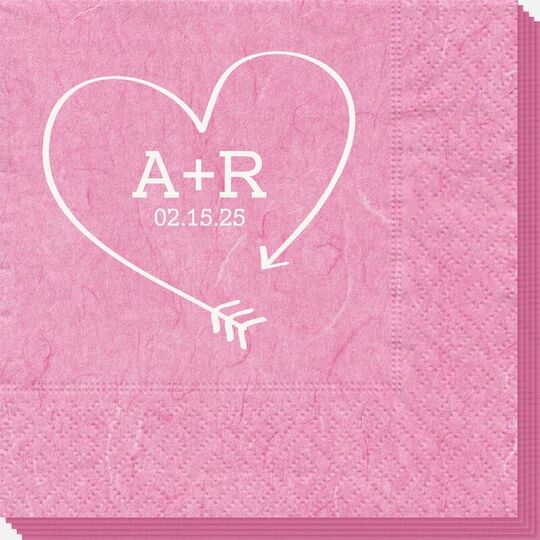 Heart Made of Arrow Bali Napkins