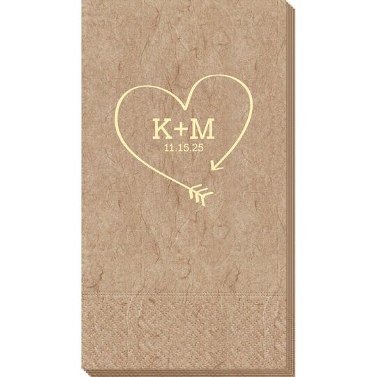 Heart Made of Arrow Bali Guest Towels