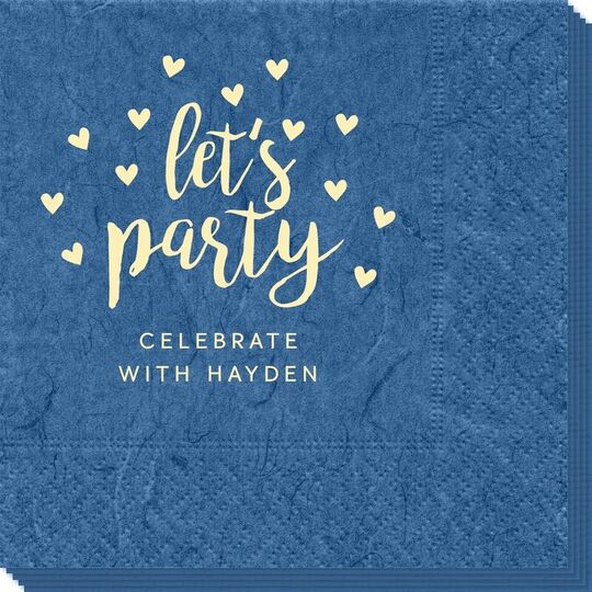 Confetti Hearts Let's Party Bali Napkins