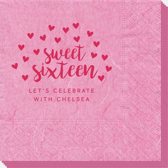 Confetti Hearts Sweet Sixteen Bali Napkins