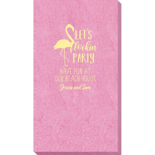 Let's Flockin' Party Bali Guest Towels