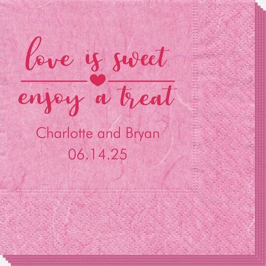 Love is Sweet Enjoy a Treat Bali Napkins