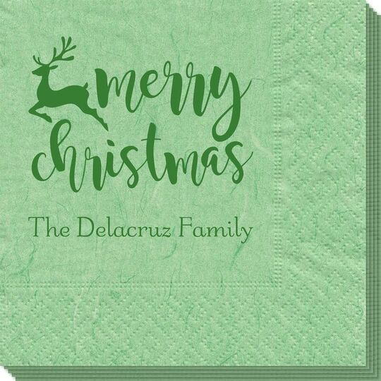 Merry Christmas Reindeer Bali Napkins