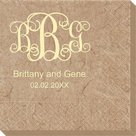 Vine Monogram with Text Bali Napkins