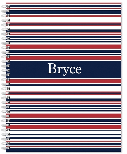 Preppy Stripe Spiral Notebook