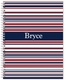 Preppy Stripe Spiral Notebook Image 1 of 7