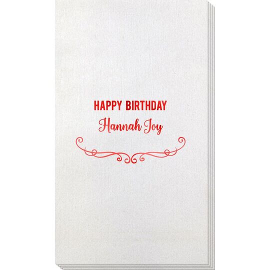 Elegant Scroll Bamboo Luxe Guest Towels