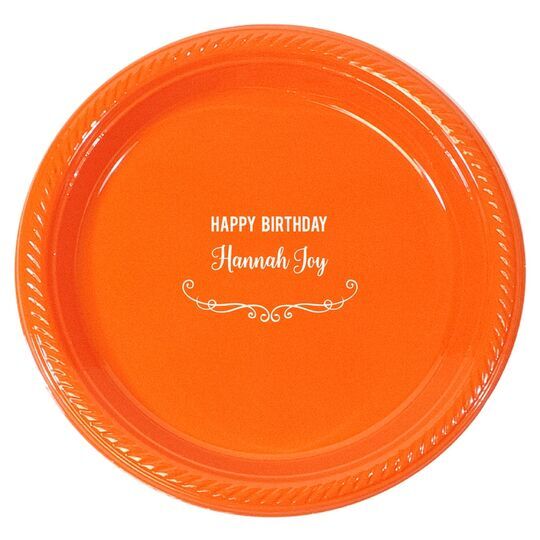 Elegant Scroll Plastic Plates