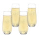 Chaumont 7.75 oz. Stemless Champagne Flutes Set of 4 Image 3 of 3
