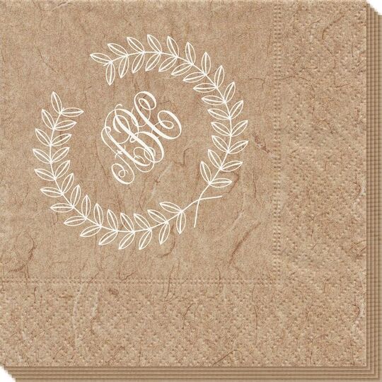 Renaissance Wreath with Monogram Bali Napkins