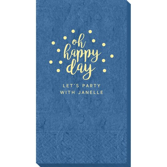 Confetti Dots Oh Happy Day Bali Guest Towels